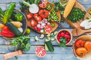 Sebzeler yaz diyetinin diyetini oluşturur
